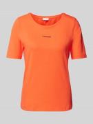 s.Oliver RED LABEL T-Shirt mit Label-Print in Koralle, Größe 34