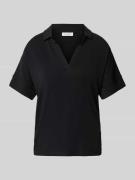 Marc O'Polo T-Shirt mit Umlegekragen und V-Ausschnitt in Black, Größe ...