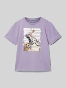 Tom Tailor T-Shirt mit Foto-Print in Purple, Größe 140