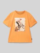 Tom Tailor T-Shirt mit Foto-Print in Orange, Größe 152
