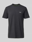 BOSS Green T-Shirt mit Label-Detail in Anthrazit, Größe S