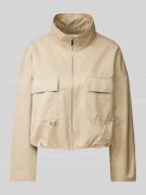 OPUS Cropped Jacke mit Stehkragen Modell 'Hanneka' in Beige, Größe 42