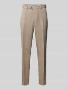 Hiltl Anzughose aus Leinen Modell 'PARMA' in Taupe, Größe 28
