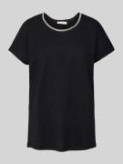 Christian Berg Woman T-Shirt mit Ziersteinbesatz in Black, Größe 36