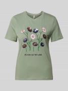 Only T-Shirt mit floralem Print in Schilf, Größe S