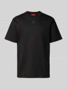 HUGO T-Shirt mit Label-Patch Modell 'Dalile' in Black, Größe L