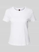 Stefanel T-Shirt im unifarbenen Design in Offwhite, Größe XS