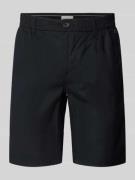 Blend Regular Fit Leinenshorts mit elastischem Bund in Black, Größe S