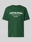 Jack & Jones T-Shirt mit Label-Print Modell 'GALE' in Dunkelgruen, Grö...