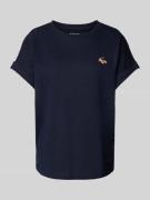 Tom Tailor T-Shirt mit Label-Stitching in Marine, Größe L