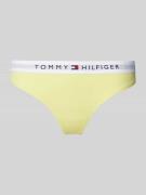 TOMMY HILFIGER String mit elastischem Bund und Label-Detail in Gelb, G...
