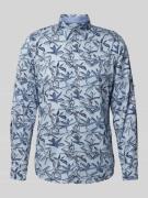Tom Tailor Regular Fit Freizeithemd mit Allover-Muster in Blau, Größe ...