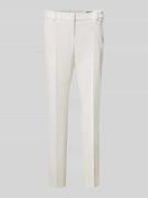 Windsor Slim Fit Hose mit Bügelfalten in Offwhite, Größe 34