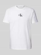 Calvin Klein Jeans T-Shirt mit Rundhalsausschnitt in Weiss, Größe S