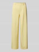 Object Wide Leg Stoffhose mit Bundfalten Modell 'Lisa' in Pastellgelb,...