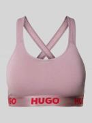 HUGO Bralette mit elastischem Label-Bund in Mauve, Größe XS