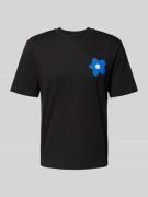 Hugo Blue T-Shirt mit Motiv-Print Modell 'Noretto' in Black, Größe XL