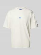 Hugo Blue T-Shirt mit Logo-Print Modell 'Nalono' in Offwhite, Größe L
