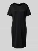 Liu Jo White Knielanges Kleid mit Ziersteinbesatz in Black, Größe XS