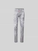 Dsquared2 Skinny Fit Jeans im Destroyed-Look in Hellgrau, Größe 46