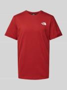 The North Face T-Shirt mit Label-Print Modell 'REDBOX' in Rot, Größe X...