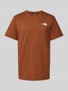 The North Face T-Shirt mit Label-Print Modell 'REDBOX' in Mittelbraun,...