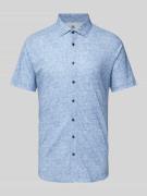 Desoto Slim Fit Business-Hemd in Melange-Optik in Bleu, Größe S