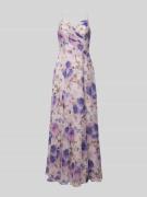 Laona Abendkleid mit floralem Muster in Lila, Größe 32