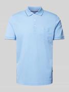 OLYMP Level Five Poloshirt mit Brusttasche und Label-Stitching in Bleu...