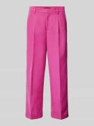 Oui Regular Fit Bundfaltenhose mit Gürtelschlaufen in Fuchsia, Größe 3...