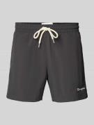 CHAMPION Regular Fit Badehose mit Label-Stitching in Black, Größe S