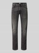 Mustang Slim Fit Jeans mit Label-Details in Black, Größe 31/32