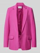 Jake*s Collection Blazer in unifarbenem Design mit Pattentaschen in Pi...