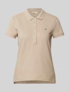 Gant Slim Fit Poloshirt mit Label-Stitching in Sand, Größe S