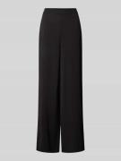 Vila Wide Leg Hose mit Streifenmuster Modell 'RASHA' in Black, Größe 3...