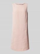 WHITE LABEL Knielanges Kleid mit Rundhalsausschnitt in Rosa, Größe 38