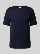 s.Oliver RED LABEL T-Shirt mit Strukturmuster in Marine, Größe S