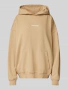 Pegador Oversized Hoodie mit Label-Print in Sand, Größe M