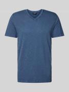 Superdry T-Shirt mit V-Ausschnitt in Jeansblau, Größe S
