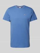 Tommy Jeans T-Shirt mit Label-Stitching in Blau, Größe S