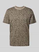 JOOP! Jeans T-Shirt mit Animal-Print Modell 'Curtis' in Taupe Melange,...