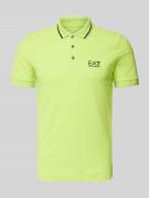 EA7 Emporio Armani Slim Fit Poloshirt mit Label-Print in Neon Gruen, G...