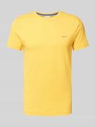 Gant T-Shirt mit Label-Stitching in Dunkelgelb, Größe S