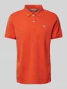 Tom Tailor Poloshirt in unifarbenem Design mit Label-Stitching in Oran...