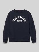 Tommy Hilfiger Kids Sweatshirt mit Label-Print in Marine, Größe 92