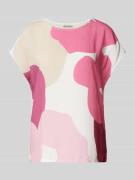 Tom Tailor T-Shirt mit Allover-Muster in Pink, Größe M