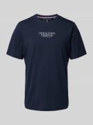 Jack & Jones Premium T-Shirt mit Label-Print in Marine, Größe S