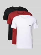 BOSS T-Shirt mit Label-Stitching im 3er-Pack in Rostrot, Größe S