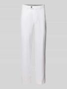 Hiltl Anzughose aus Leinen Modell 'PARMA' in Weiss, Größe 28