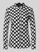 More & More Hemdbluse mit Allover-Muster in Black, Größe 34